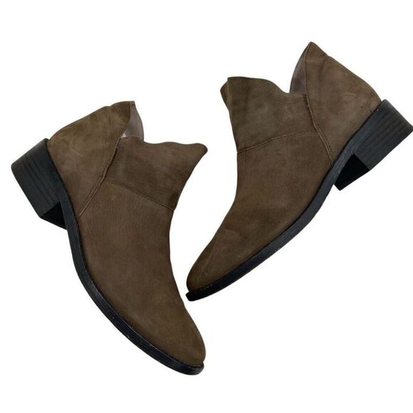 EILEEN FISHER Leather Booties (Sz 8) - Picture 1 of 9